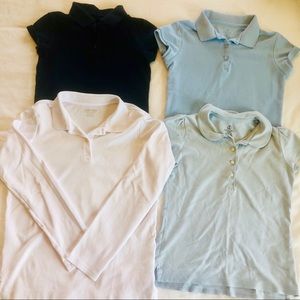 Lot of 4 School Uniform Shirts Girls 8/10/12